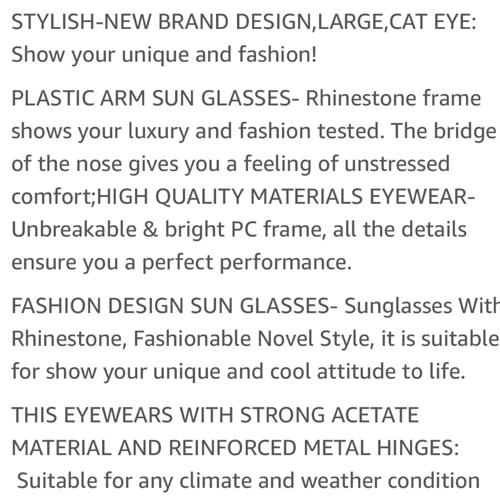 Luxury oversized rhinestone fashion sunglasses - Picture 8 of 10